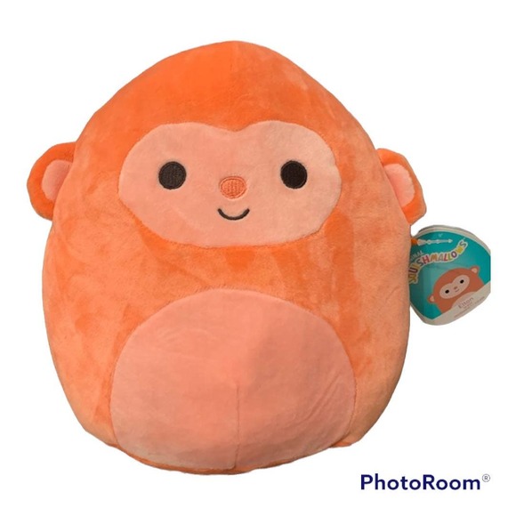 Squishmallows Toys Squishmallow Elton Orange Monkey 8 Plush Tie Dye